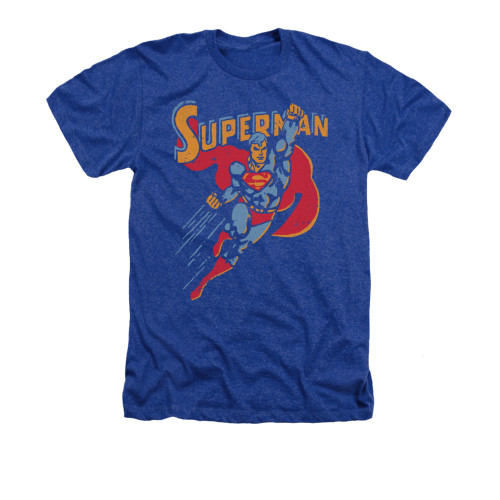 Image for Superman Heather T-Shirt - Life Like Action