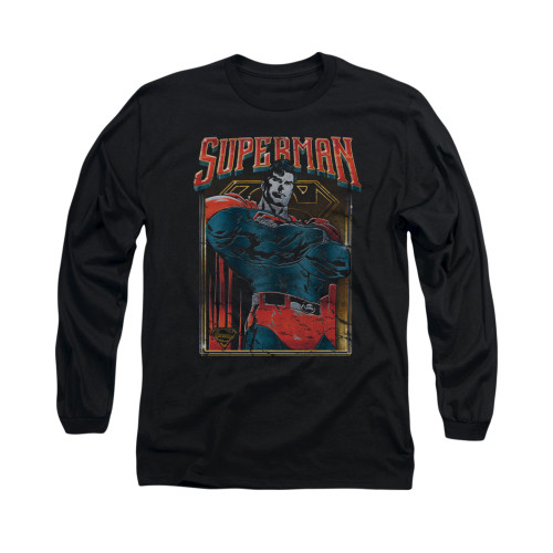 Image for Superman Long Sleeve Shirt - Head Bang