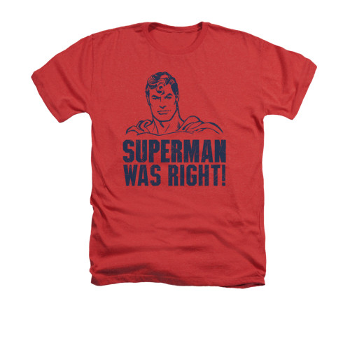 Image for Superman Heather T-Shirt - Was Right