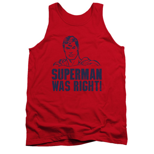 Image for Superman Tank Top - Was Right