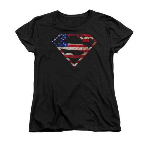 Image for Superman Womans T-Shirt - Super Patriot