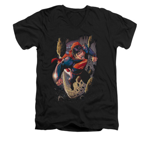 Image for Superman V Neck T-Shirt - Orbit