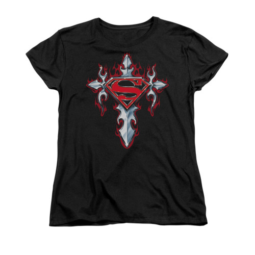 Image for Superman Womans T-Shirt - Gothic Steel Logo