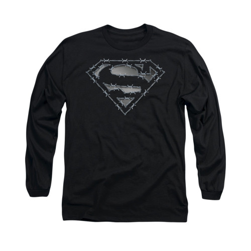 Image for Superman Long Sleeve Shirt - Barbed Wire