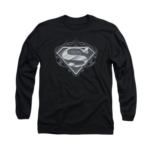 Image for Superman Long Sleeve Shirt - Biker Metal