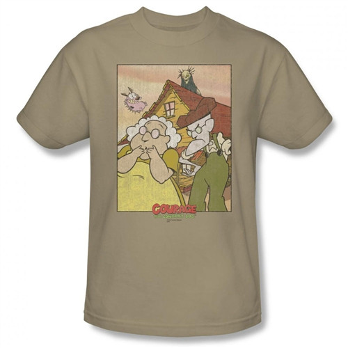 Image Closeup for Courage the Cowardly Dog Gothic Courage T-Shirt