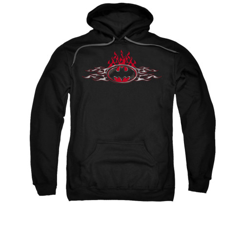 Image for Batman Hoodie - Steel Flames Logo