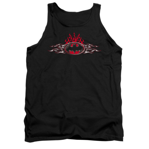 Image for Batman Tank Top - Steel Flames Logo