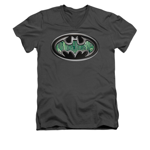 Image for Batman V Neck T-Shirt - Circuitry Shield