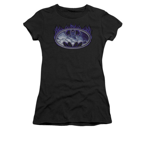 Image for Batman Girls T-Shirt - Cracked Shield