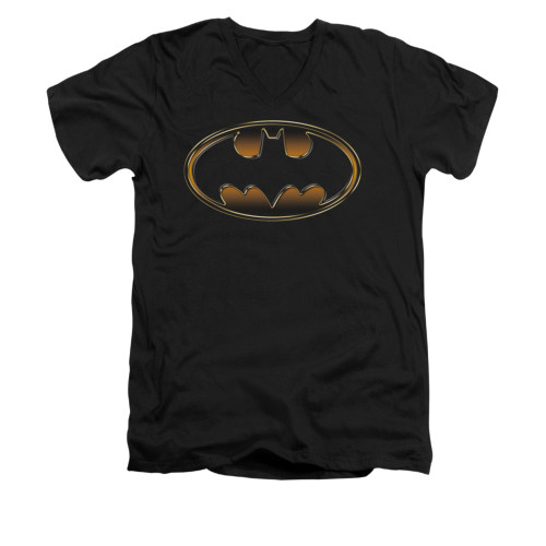 Image for Dark Knight Rises V Neck T-Shirt - Spray Bat