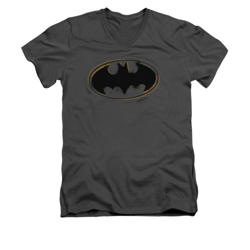 Image for Batman V Neck T-Shirt - Spray Paint Logo