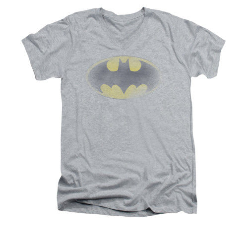 Image for Batman V Neck T-Shirt - Faded Logo
