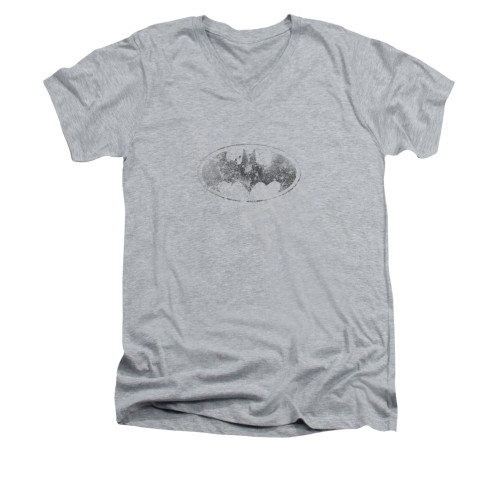 Image for Batman V Neck T-Shirt - Burned & Splattered