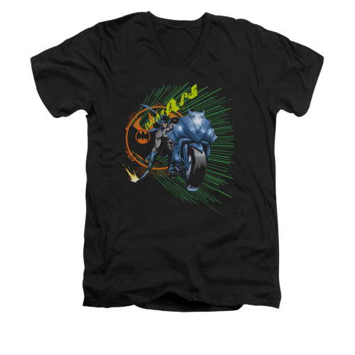 Image for Batman V Neck T-Shirt - Batcycle