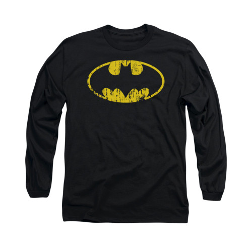 Image for Batman Long Sleeve Shirt - Classic Logo Distressed