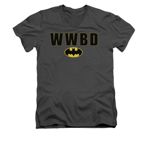 Image for Batman V Neck T-Shirt - WWBD Logo