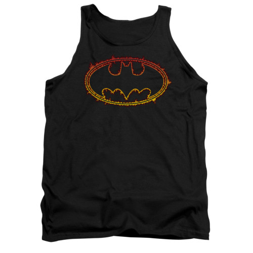 Image for Batman Tank Top - Flame Outlined Logo