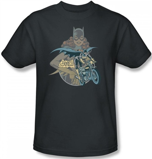 Image Closeup for Batgirl Biker T-Shirt