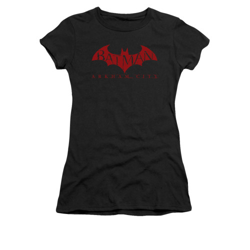 Image for Arkham City Girls T-Shirt - Red Bat