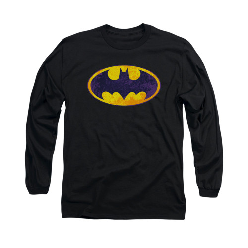 Image for Batman Long Sleeve Shirt - Neon Distress Logo