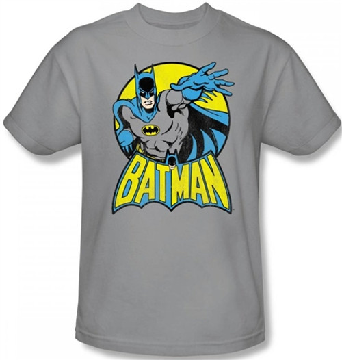 Image Closeup for Batman T-Shirt - on Silver