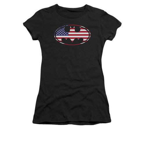 Batman Girls T-Shirt - American Flag Oval