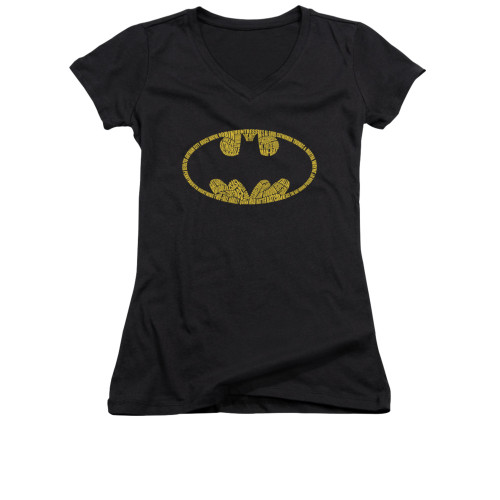 Batman Girls V Neck - Word Logo