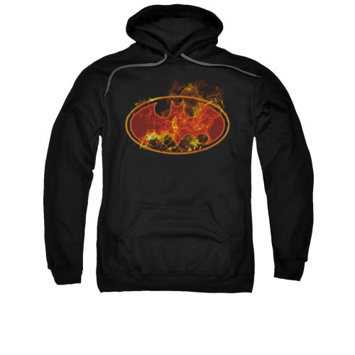 Batman Hoodie - Flames Logo