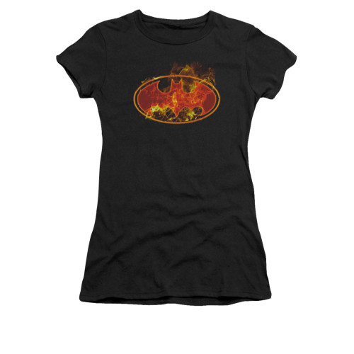 Batman Girls T-Shirt - Flames Logo