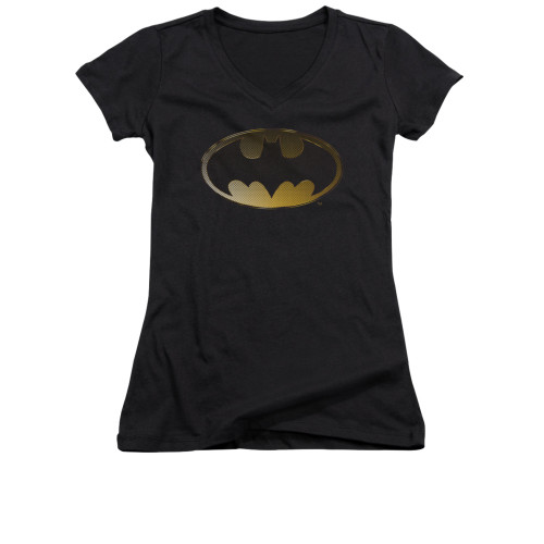 Batman Girls V Neck - Halftone Bat