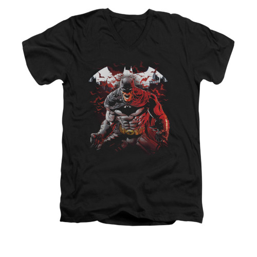 Batman V Neck T-Shirt - Raging Bat