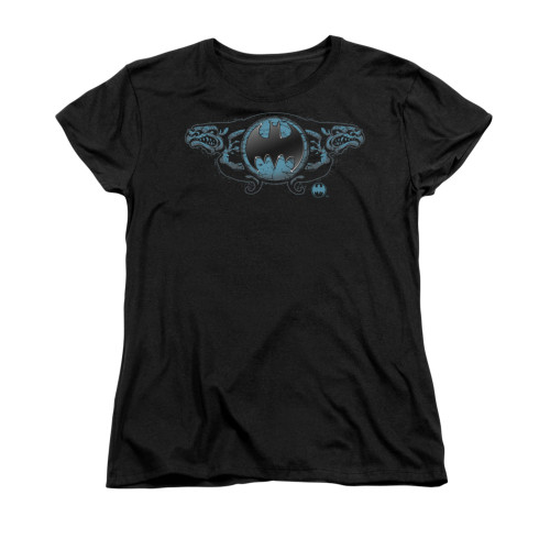Batman Womans T-Shirt - Two Gargoyles Logo