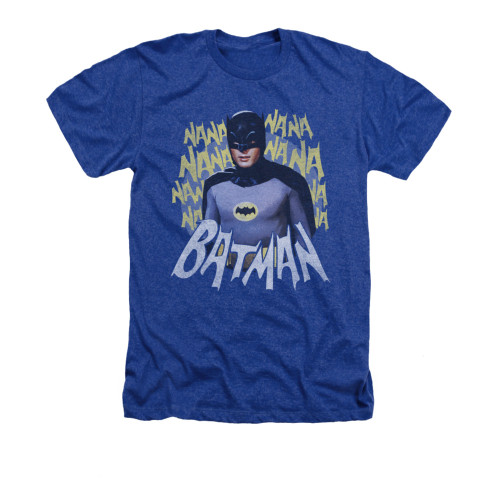 Image Closeup for Batman Classic TV Heather T-Shirt - Theme Song