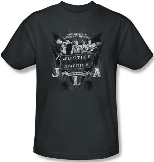Image Closeup for JLA The World's Greatest Heroes T-Shirt