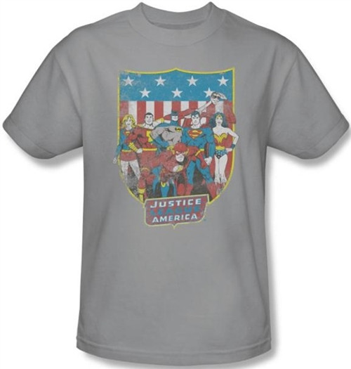 Image Closeup for JLA American Shield T-Shirt