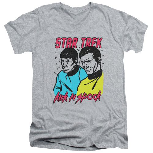 Star Trek V Neck T-Shirt - Kirk N Spock