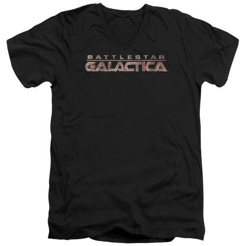 Battlestar Galactica V Neck T-Shirt - Logo