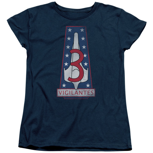 Battlestar Galactica Womans T-Shirt - Vigilantes Badge
