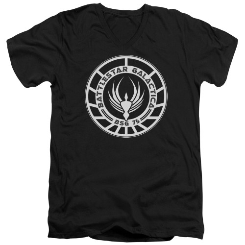 Battlestar Galactica V Neck T-Shirt - Galactica Badge