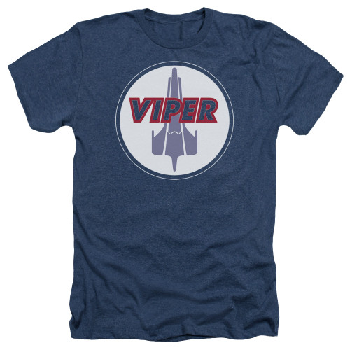 Battlestar Galactica Heather T-Shirt - Viper Badge
