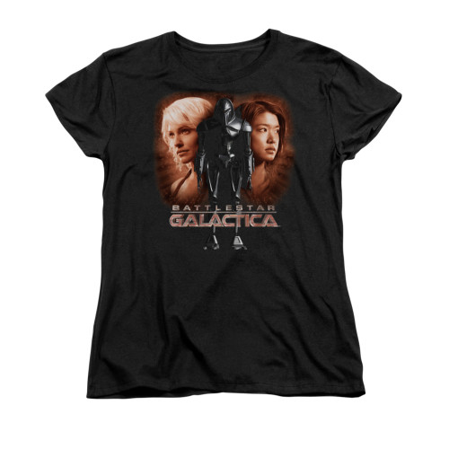 Battlestar Galactica Womans T-Shirt - Created by Man