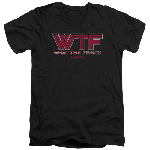 Battlestar Galactica V Neck T-Shirt - WTF