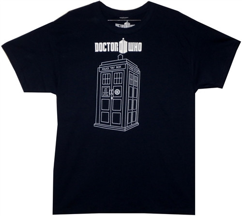 Image Closeup for Doctor Who T-Shirt - Linear Tardis