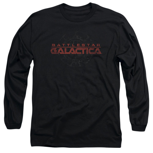Image for Battlestar Galactica Long Sleeve Shirt - Battered Logo