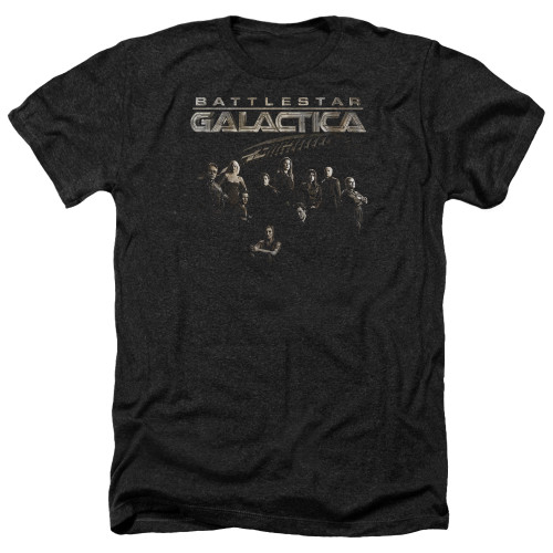 Image for Battlestar Galactica Heather T-Shirt - Battle Cast