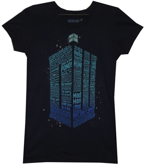 Doctor Who Girls T-Shirt - Quote Tardis