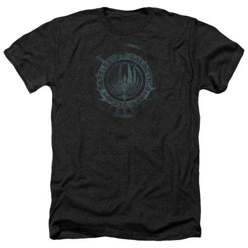Image for Battlestar Galactica Heather T-Shirt - Faded Emblem