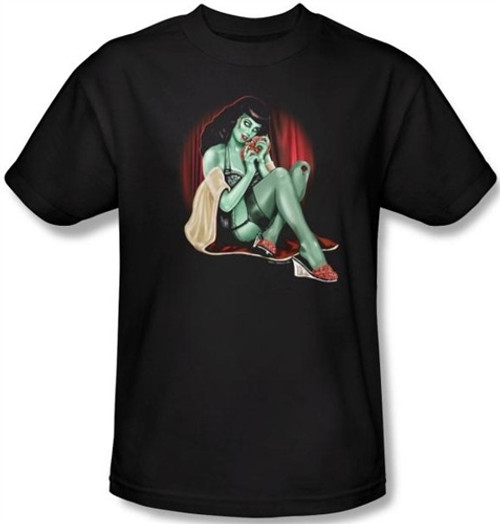 Image Closeup for Zombie T-Shirt - Pin Up Girl