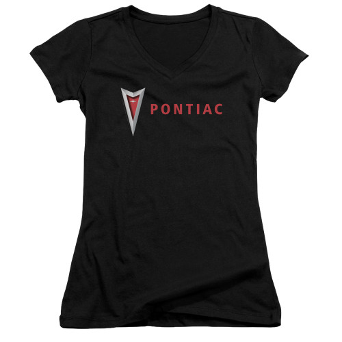 Image for Pontiac Girls V Neck T-Shirt - Modern Pontiac Arrowhead